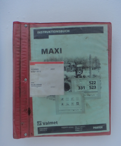 Steuersystemhandbuch Valmet Maxi gebraucht MaxiHarvester 2.7 u.3.1 VolMan3.2 AptMan3.2